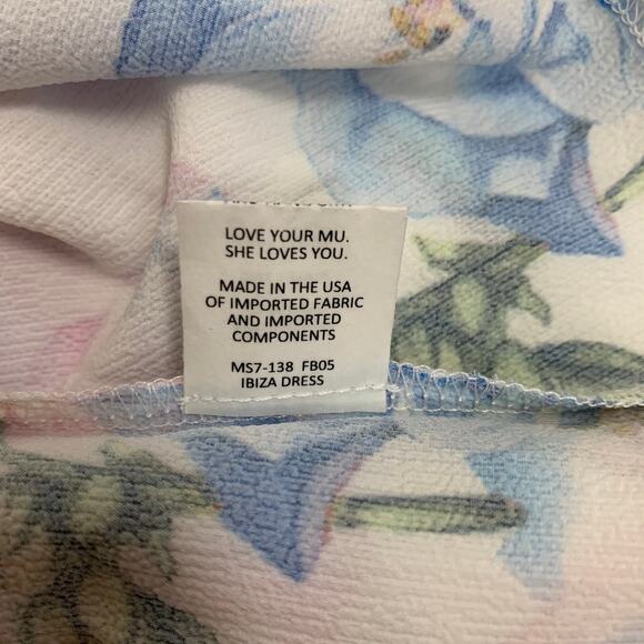 Show Me Your Mumu Ibiza Floral Swing Mini Dress XS Extra Small Open Back - Picture 11 of 11